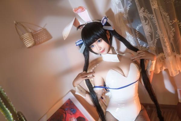 蠢沫沫   蠢沫沫-080-赫斯提亚兔女郎角色扮演写真，清纯甜美与性感丝袜诱惑，极致身材室内私房照第26张图片