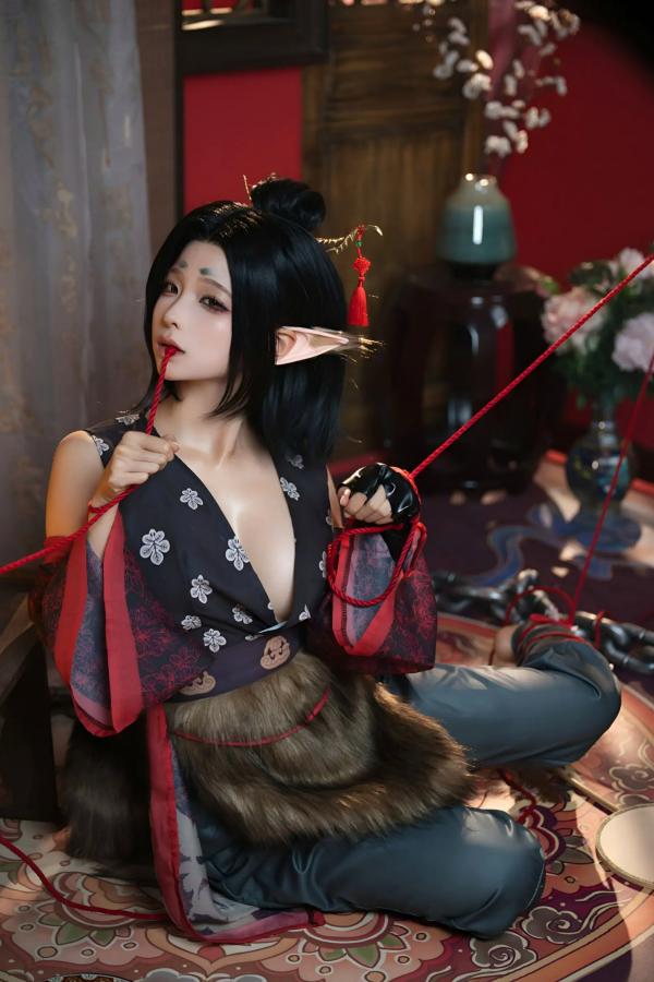 蠢沫沫   蠢沫沫 - 黑神话 萍萍 气质角色扮演，古风红绳束缚极致诱惑私房照[138P]第25张图片