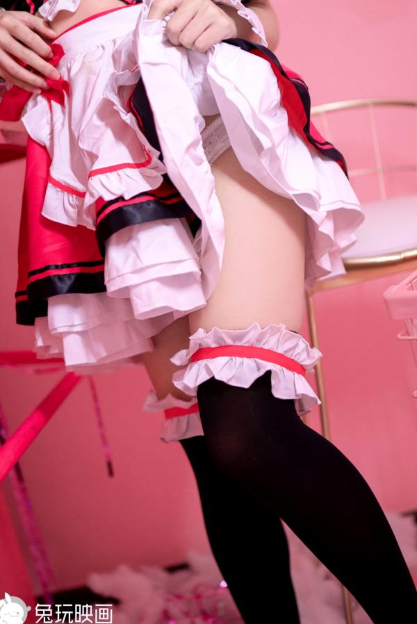 蠢沫沫   蠢沫沫-077-女仆凛：二次元Cosplay动漫风，极致美腿与黑丝制服诱惑，甜美梦幻写真第32张图片