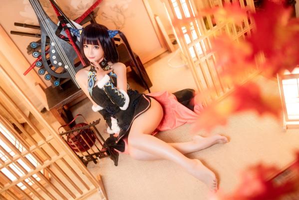 蠢沫沫   蠢沫沫-084-杨玉环二破，精美古风COS作品，私房角色扮演展现诱人美腿与娇羞气质第19张图片