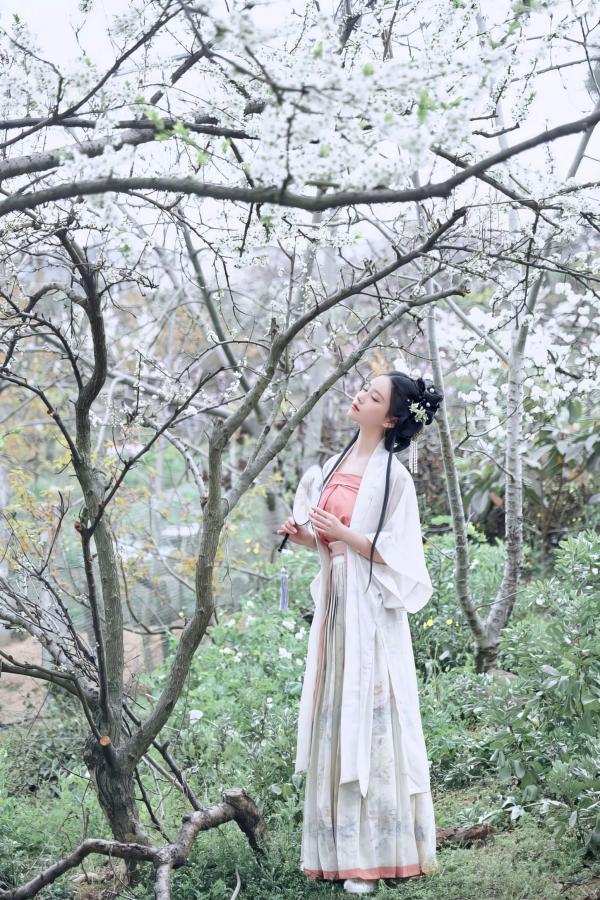 年年Nnian 年年  年年-三月榕：唯美古风汉服繁花写真，灵动出尘的气质女神，清新脱俗的私房大作第2张图片