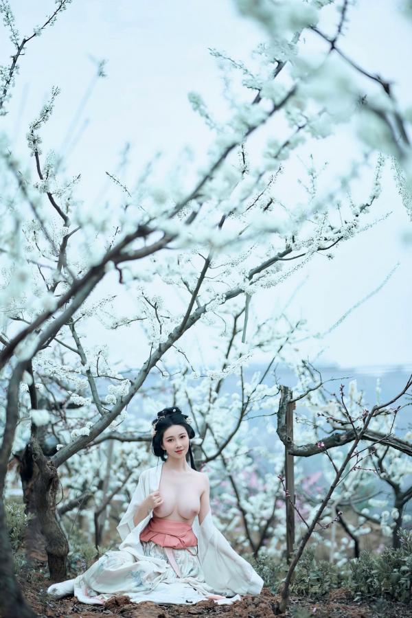 年年Nnian 年年  年年-三月榕：唯美古风汉服繁花写真，灵动出尘的气质女神，清新脱俗的私房大作第12张图片