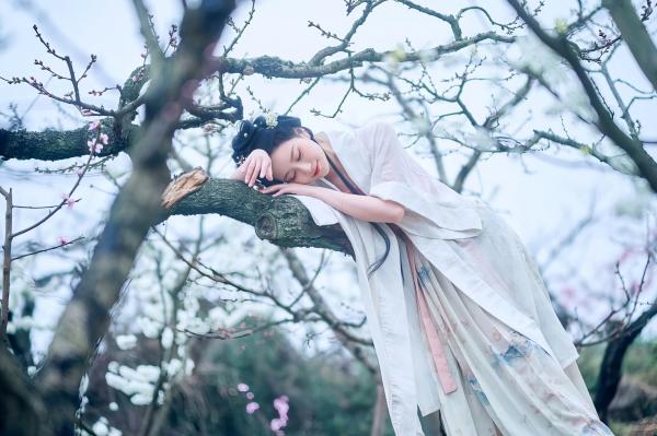 年年Nnian 年年  年年-三月榕：唯美古风汉服繁花写真，灵动出尘的气质女神，清新脱俗的私房大作第21张图片