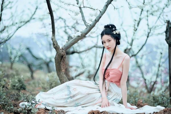 年年Nnian 年年  年年-三月榕：唯美古风汉服繁花写真，灵动出尘的气质女神，清新脱俗的私房大作第28张图片
