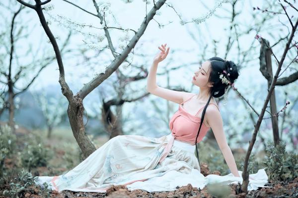 年年Nnian 年年  年年-三月榕：唯美古风汉服繁花写真，灵动出尘的气质女神，清新脱俗的私房大作第30张图片