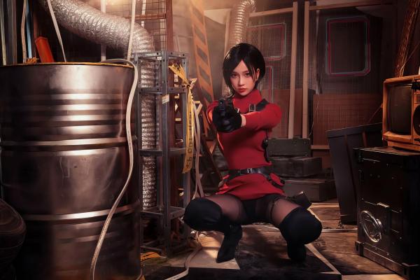 年年Nnian 年年  年年-艾达-Ada-Wong-生化危机特工角色扮演，工业风场景下的极致演绎，冷艳气质与火辣身材完美融合第33张图片