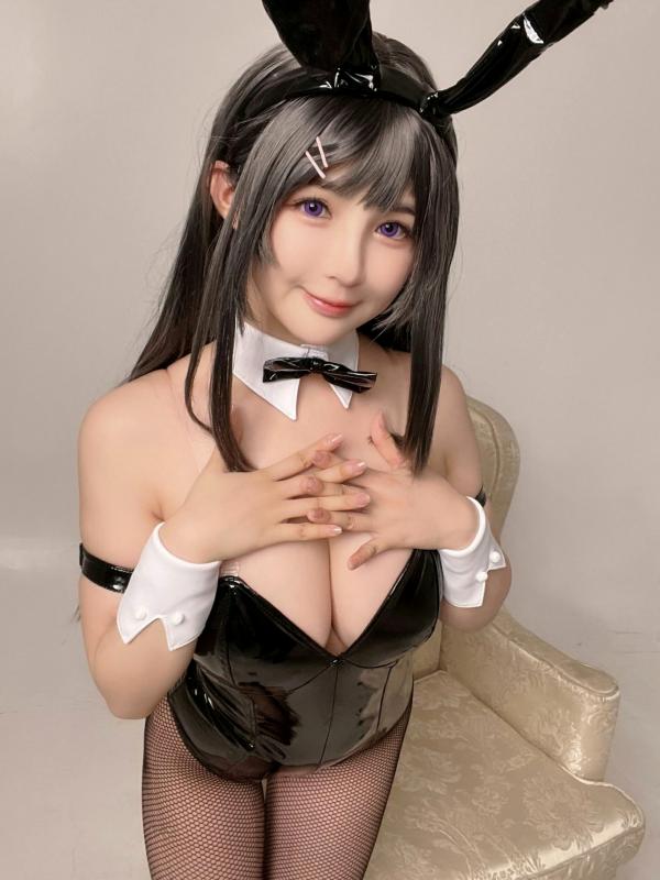 桜井宁宁 樱井宁宁  桜井宁宁-061-麻衣兔女郎：性感漆皮连体衣网袜私房照，妩媚动人，极具诱惑的cosplay造型第24张图片