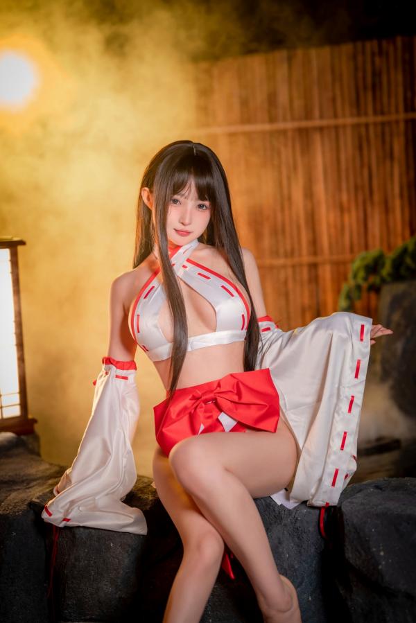 桜井宁宁 樱井宁宁  桜井宁宁-045-纯洁巫女：温泉氤氲大尺度私房，极致纯欲和风诱惑第4张图片