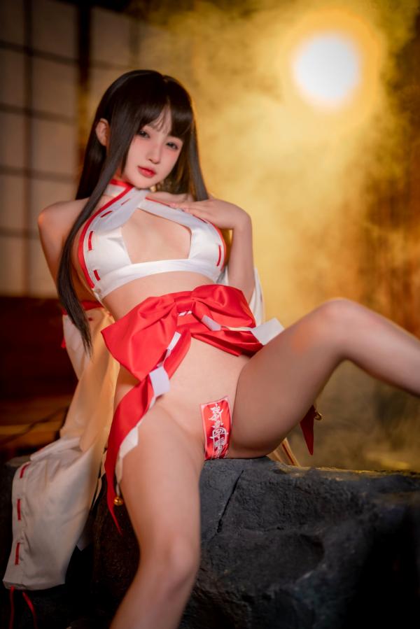 桜井宁宁 樱井宁宁  桜井宁宁-045-纯洁巫女：温泉氤氲大尺度私房，极致纯欲和风诱惑第18张图片