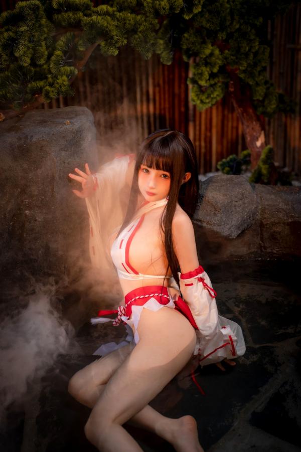 桜井宁宁 樱井宁宁  桜井宁宁-045-纯洁巫女：温泉氤氲大尺度私房，极致纯欲和风诱惑第56张图片