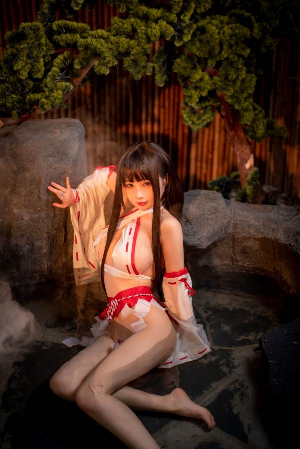 桜井宁宁 樱井宁宁  桜井宁宁-045-纯洁巫女：温泉氤氲大尺度私房，极致纯欲和风诱惑第57张图片