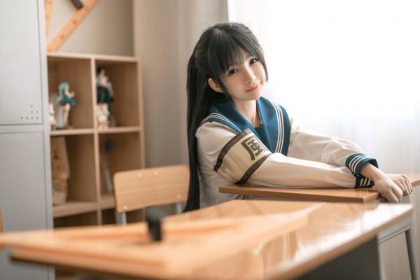 桜井宁宁 樱井宁宁  桜井宁宁-048-风纪委员：校园制服诱惑与黑丝角色扮演，演绎禁忌美学的极致性感写真第39张图片