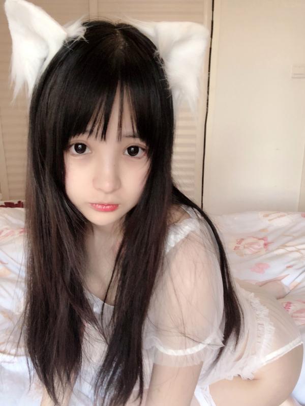 桜井宁宁 樱井宁宁  桜井宁宁-029-清纯小白猫角色扮演，卧室私房蕾丝内衣诱惑，可爱猫耳与丝袜的极致碰撞第29张图片