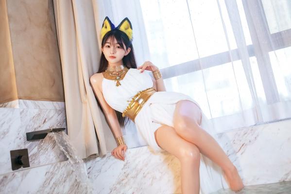 桜井宁宁 樱井宁宁  桜井宁宁 - 古埃及风格白色猫娘室内湿身Cosplay诱惑私房写真 [132P]第1张图片