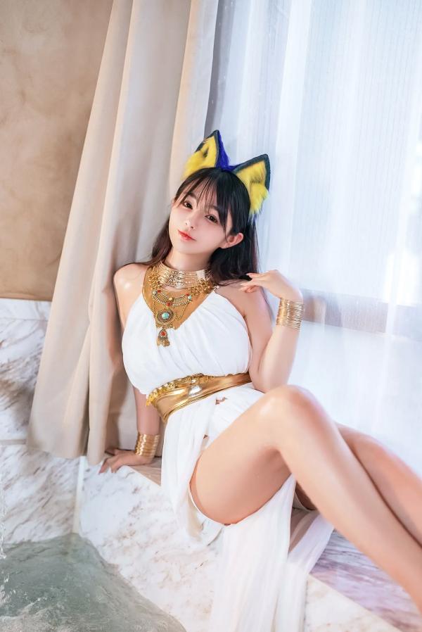 桜井宁宁 樱井宁宁  桜井宁宁 - 古埃及风格白色猫娘室内湿身Cosplay诱惑私房写真 [132P]第5张图片