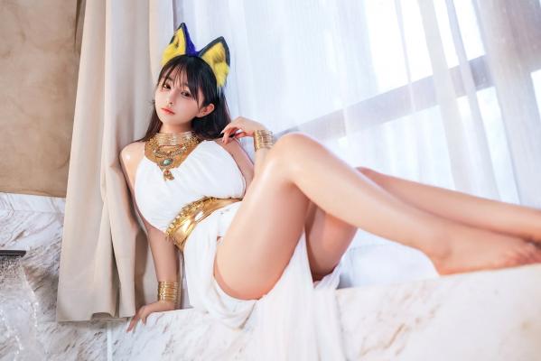 桜井宁宁 樱井宁宁  桜井宁宁 - 古埃及风格白色猫娘室内湿身Cosplay诱惑私房写真 [132P]第6张图片