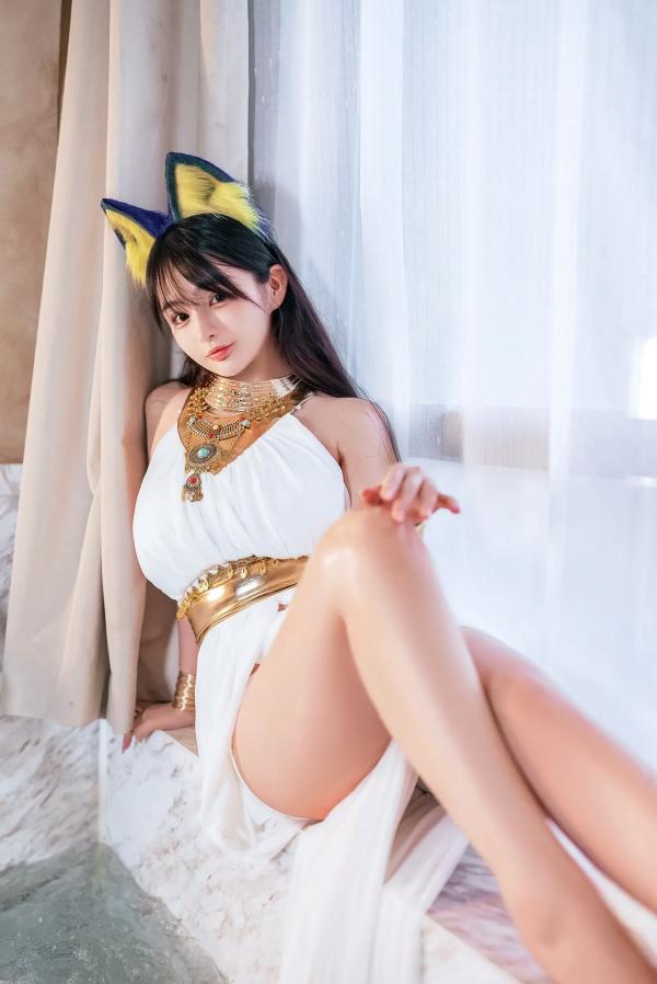 桜井宁宁 樱井宁宁  桜井宁宁 - 古埃及风格白色猫娘室内湿身Cosplay诱惑私房写真 [132P]第8张图片