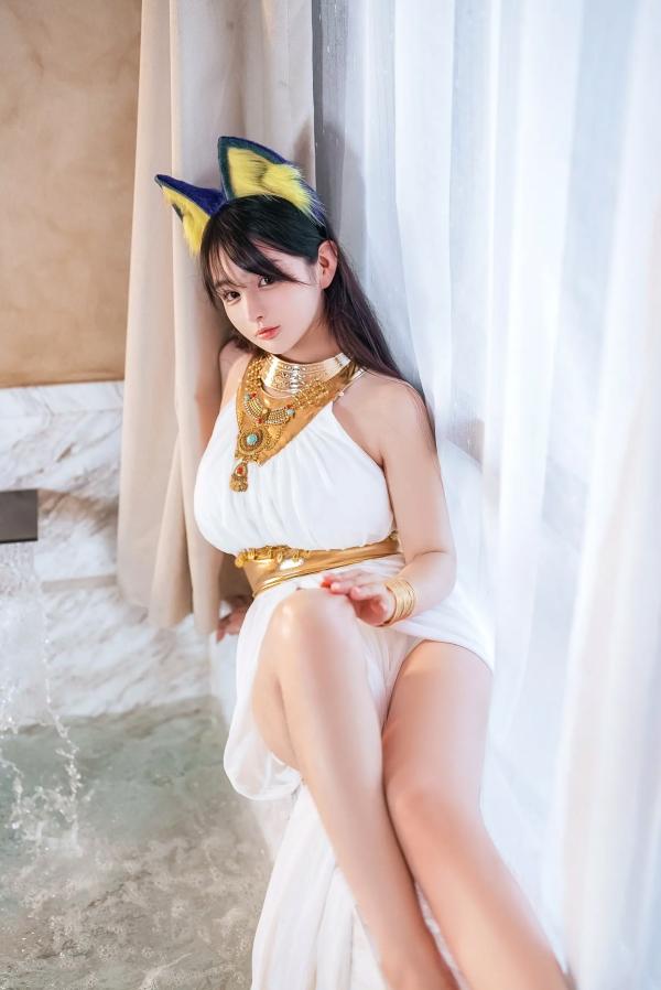 桜井宁宁 樱井宁宁  桜井宁宁 - 古埃及风格白色猫娘室内湿身Cosplay诱惑私房写真 [132P]第9张图片