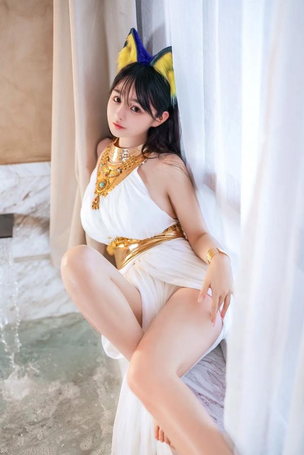 桜井宁宁 樱井宁宁  桜井宁宁 - 古埃及风格白色猫娘室内湿身Cosplay诱惑私房写真 [132P]第10张图片