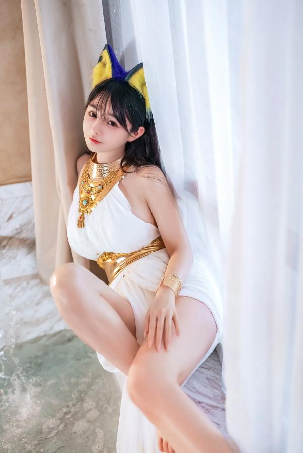 桜井宁宁 樱井宁宁  桜井宁宁 - 古埃及风格白色猫娘室内湿身Cosplay诱惑私房写真 [132P]第11张图片