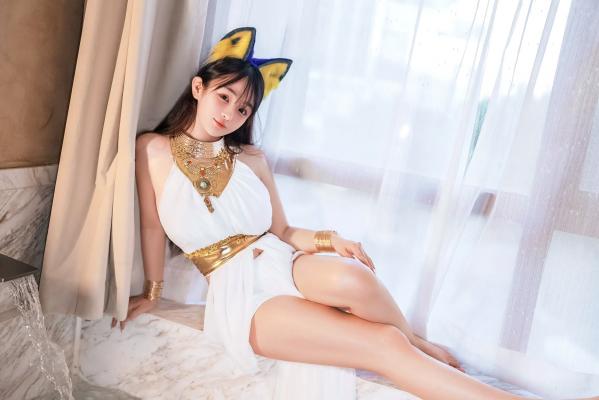 桜井宁宁 樱井宁宁  桜井宁宁 - 古埃及风格白色猫娘室内湿身Cosplay诱惑私房写真 [132P]第14张图片