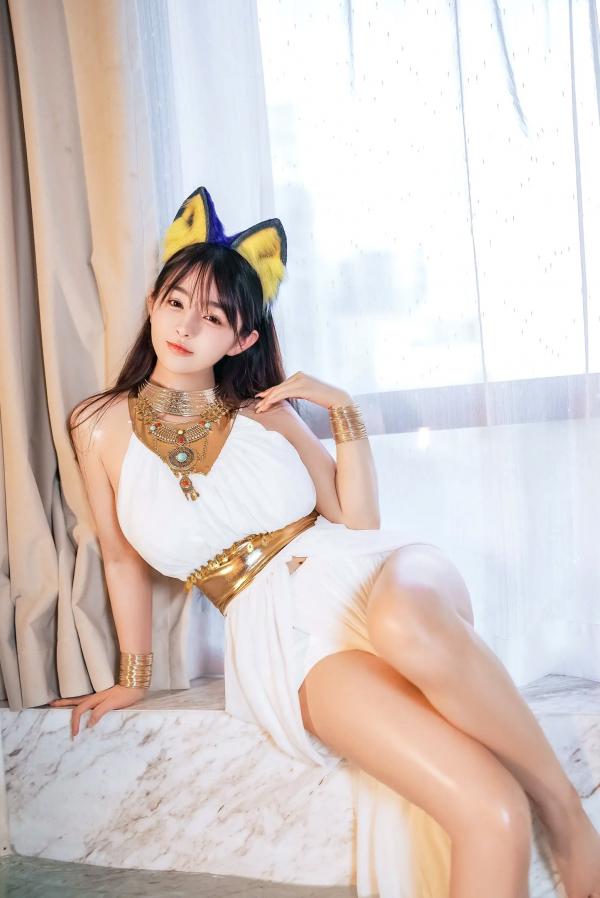桜井宁宁 樱井宁宁  桜井宁宁 - 古埃及风格白色猫娘室内湿身Cosplay诱惑私房写真 [132P]第17张图片