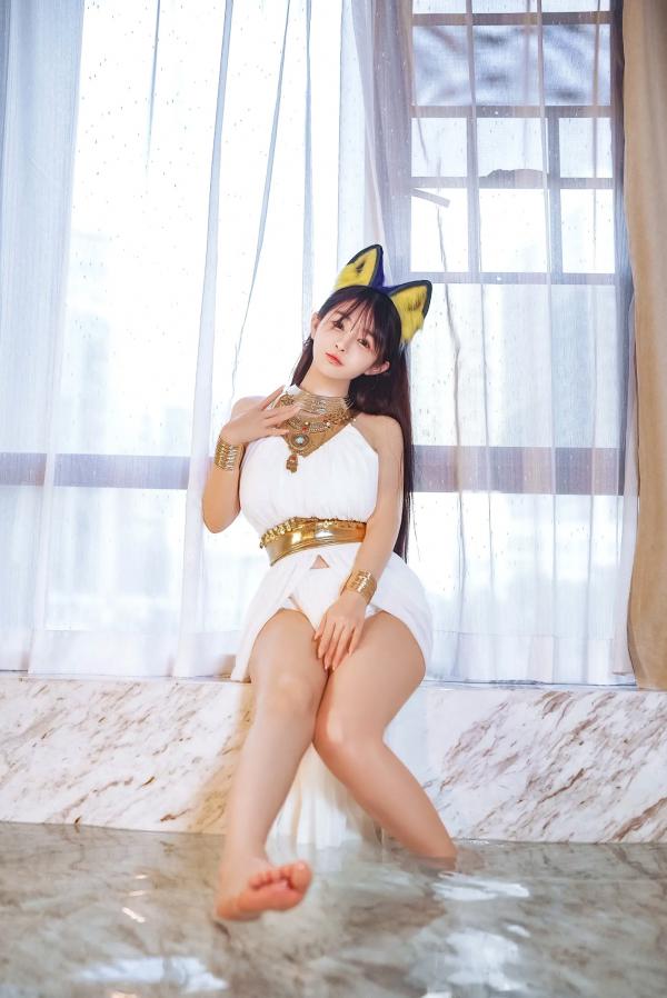 桜井宁宁 樱井宁宁  桜井宁宁 - 古埃及风格白色猫娘室内湿身Cosplay诱惑私房写真 [132P]第20张图片