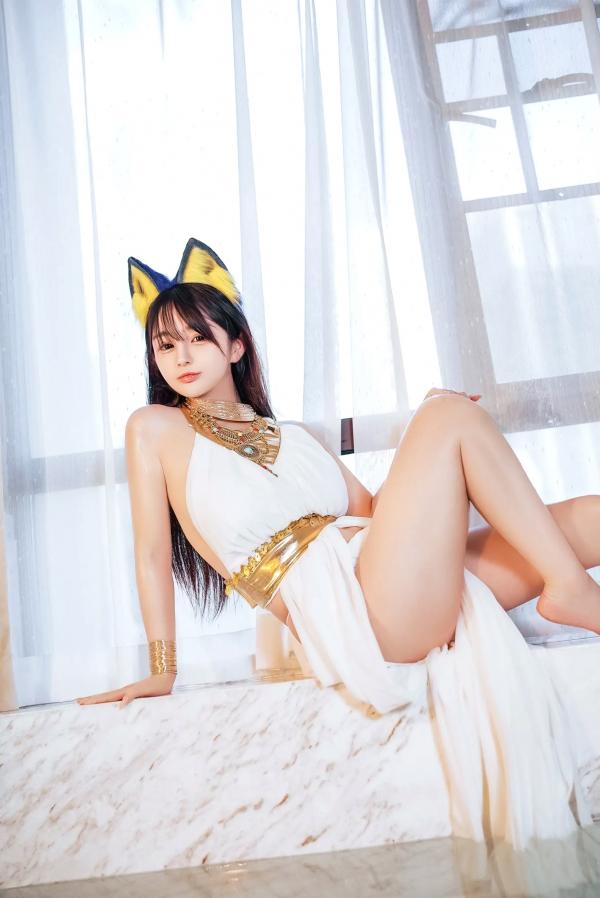 桜井宁宁 樱井宁宁  桜井宁宁 - 古埃及风格白色猫娘室内湿身Cosplay诱惑私房写真 [132P]第33张图片