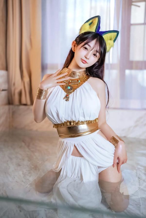 桜井宁宁 樱井宁宁  桜井宁宁 - 古埃及风格白色猫娘室内湿身Cosplay诱惑私房写真 [132P]第37张图片