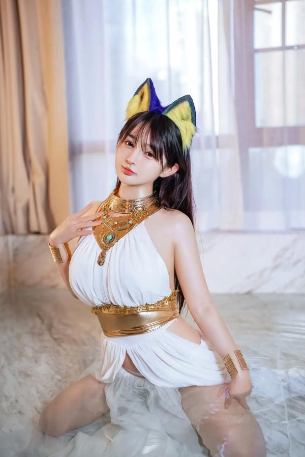 桜井宁宁 樱井宁宁  桜井宁宁 - 古埃及风格白色猫娘室内湿身Cosplay诱惑私房写真 [132P]第38张图片