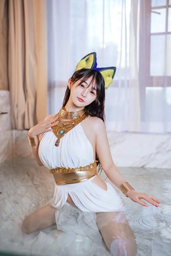 桜井宁宁 樱井宁宁  桜井宁宁 - 古埃及风格白色猫娘室内湿身Cosplay诱惑私房写真 [132P]第39张图片