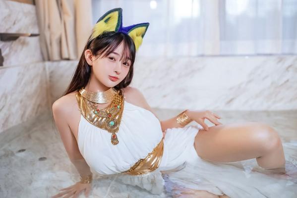 桜井宁宁 樱井宁宁  桜井宁宁 - 古埃及风格白色猫娘室内湿身Cosplay诱惑私房写真 [132P]第42张图片