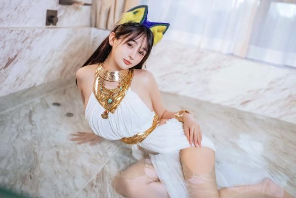 桜井宁宁 樱井宁宁  桜井宁宁 - 古埃及风格白色猫娘室内湿身Cosplay诱惑私房写真 [132P]第43张图片