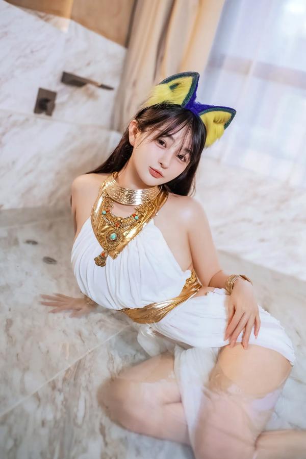 桜井宁宁 樱井宁宁  桜井宁宁 - 古埃及风格白色猫娘室内湿身Cosplay诱惑私房写真 [132P]第45张图片