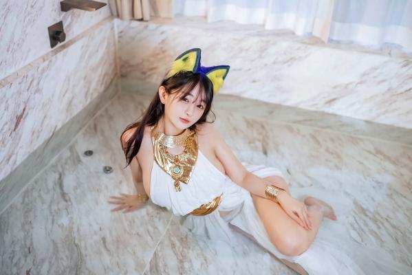 桜井宁宁 樱井宁宁  桜井宁宁 - 古埃及风格白色猫娘室内湿身Cosplay诱惑私房写真 [132P]第46张图片