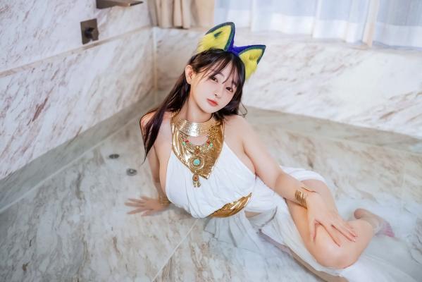 桜井宁宁 樱井宁宁  桜井宁宁 - 古埃及风格白色猫娘室内湿身Cosplay诱惑私房写真 [132P]第47张图片