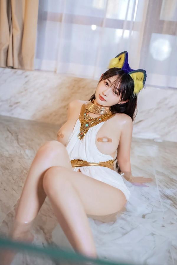 桜井宁宁 樱井宁宁  桜井宁宁 - 古埃及风格白色猫娘室内湿身Cosplay诱惑私房写真 [132P]第57张图片