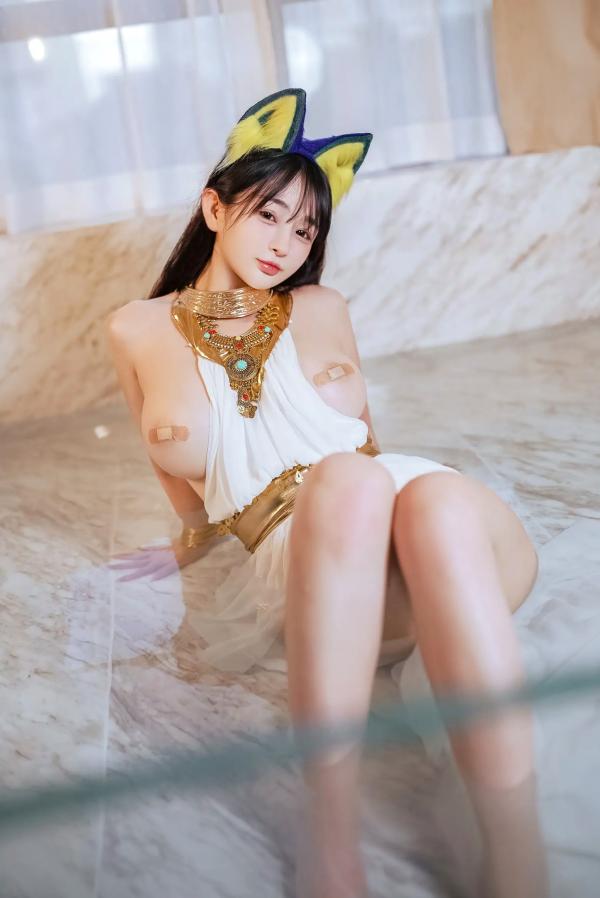 桜井宁宁 樱井宁宁  桜井宁宁 - 古埃及风格白色猫娘室内湿身Cosplay诱惑私房写真 [132P]第61张图片