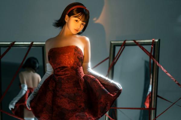 桜井宁宁 樱井宁宁  桜井宁宁-未麻：镜面红丝带艺术写真，极致诱惑的前卫视觉大片第7张图片