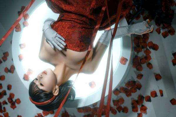 桜井宁宁 樱井宁宁  桜井宁宁-未麻：镜面红丝带艺术写真，极致诱惑的前卫视觉大片第13张图片