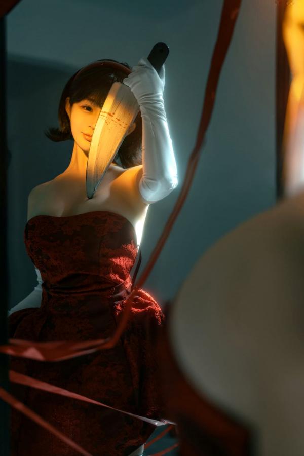 桜井宁宁 樱井宁宁  桜井宁宁-未麻：镜面红丝带艺术写真，极致诱惑的前卫视觉大片第22张图片