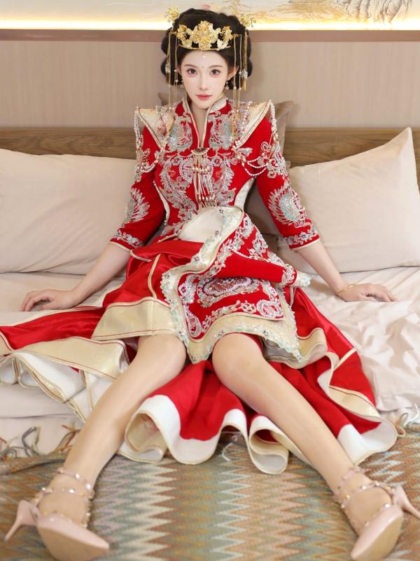 李霜 梨霜儿  梨霜儿 - 绝美古风秀禾服私房写真，极致东方古典魅力与性感魅惑的碰撞 [113P]第59张图片
