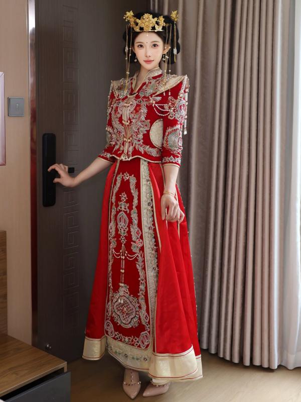李霜 梨霜儿  梨霜儿 - 绝美古风秀禾服私房写真，极致东方古典魅力与性感魅惑的碰撞 [113P]第82张图片