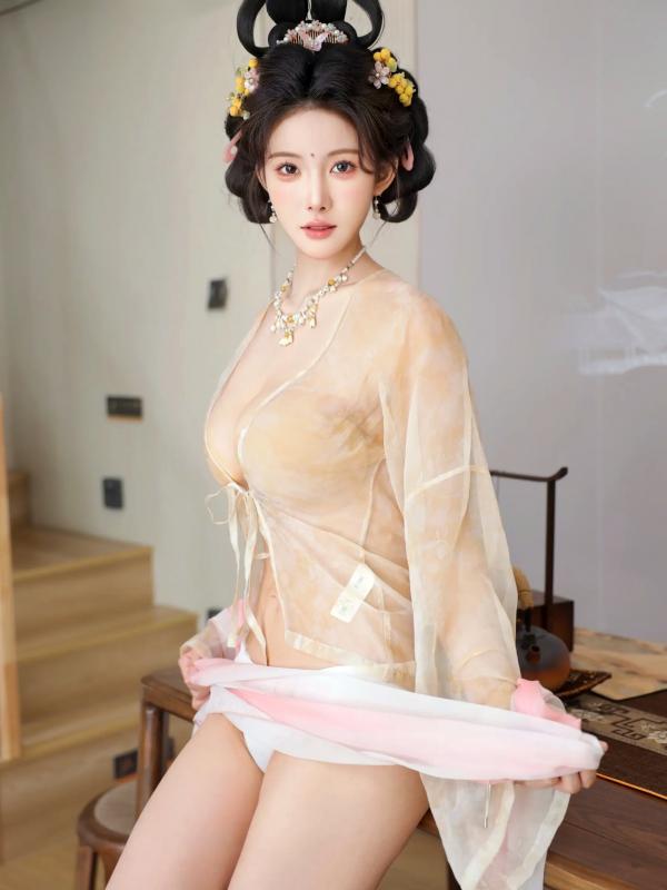 李霜 梨霜儿  梨霜儿 - 梦回大唐演绎古典佳人，复古汉服尽显东方美，绝美唐风摄影大赏第11张图片