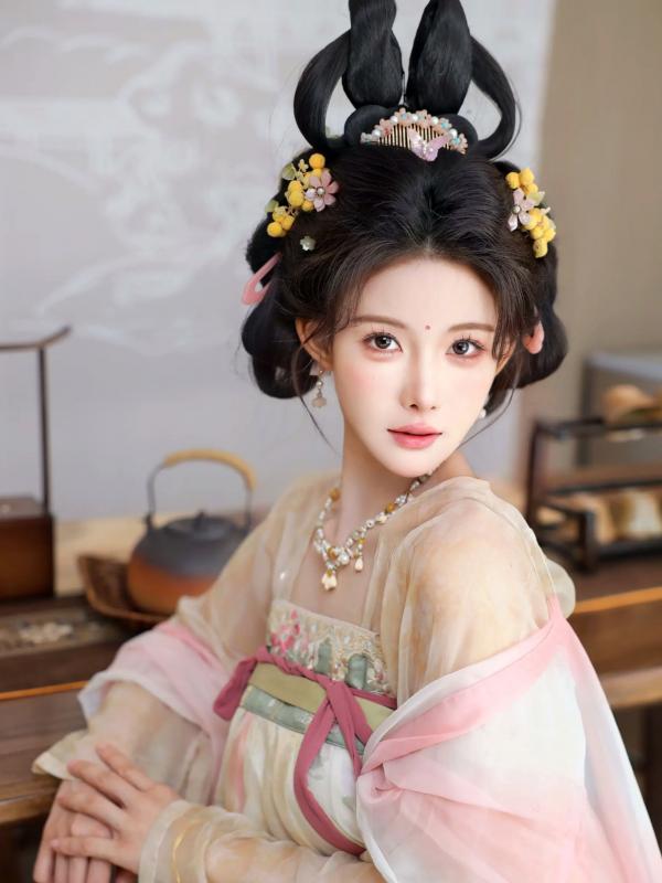 李霜 梨霜儿  梨霜儿 - 梦回大唐演绎古典佳人，复古汉服尽显东方美，绝美唐风摄影大赏第57张图片