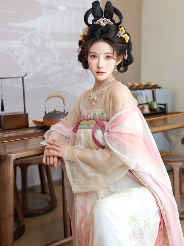 李霜 梨霜儿  梨霜儿 - 梦回大唐演绎古典佳人，复古汉服尽显东方美，绝美唐风摄影大赏第59张图片