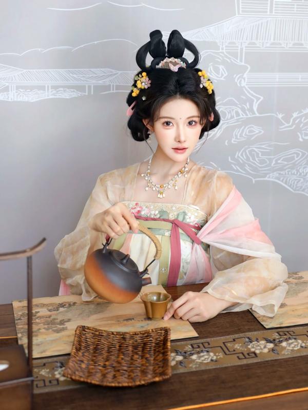 李霜 梨霜儿  梨霜儿 - 梦回大唐演绎古典佳人，复古汉服尽显东方美，绝美唐风摄影大赏第83张图片