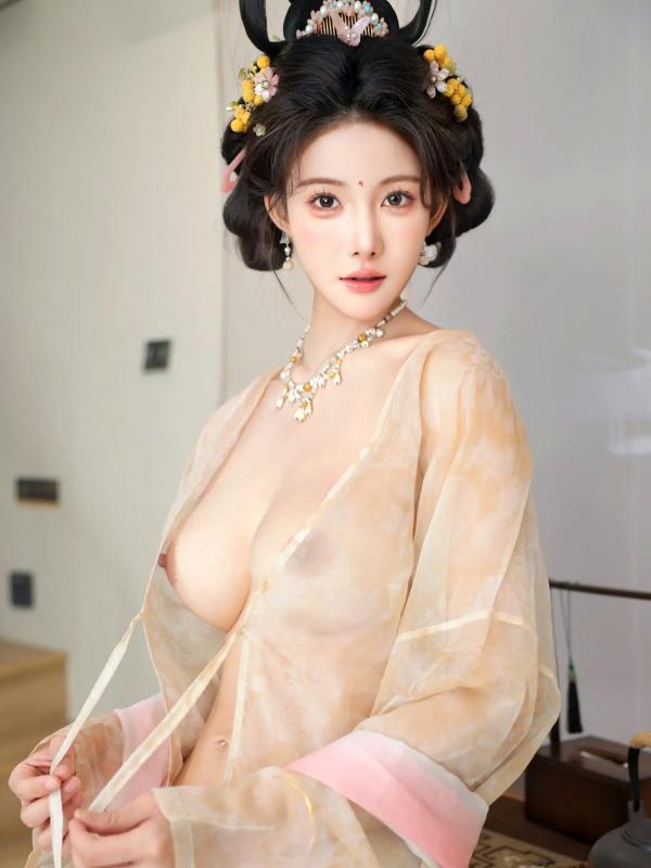 李霜 梨霜儿  梨霜儿 - 梦回大唐演绎古典佳人，复古汉服尽显东方美，绝美唐风摄影大赏第108张图片
